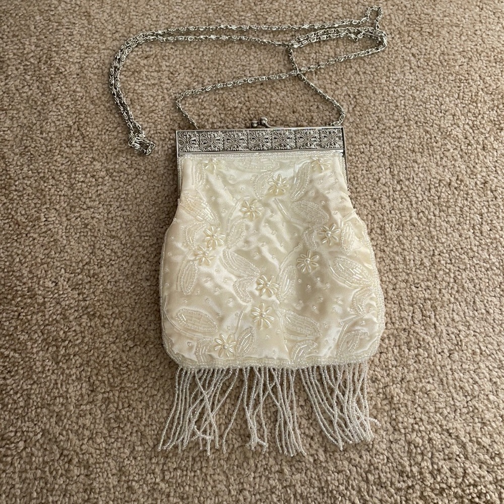 White and silver bag